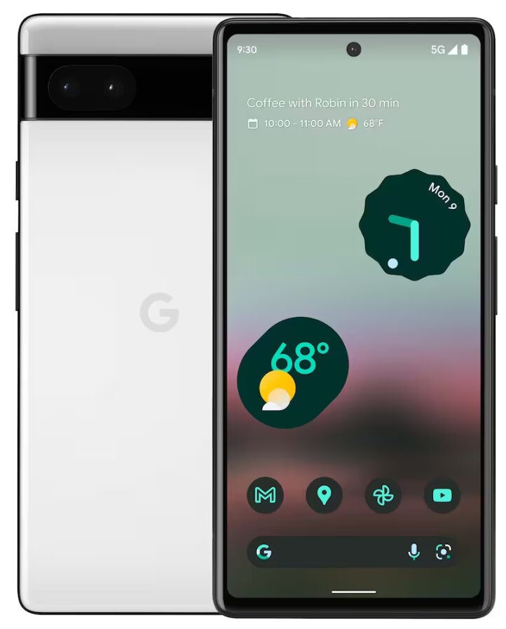 Google Pixel 6A 5G/128GB White GA03714-GB hind ja info | Telefonid | hansapost.ee