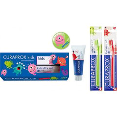Curaprox Fluoriidi sisaldav hambaravi kinkekomplekt lastele alates 6. eluaastast Arbuus hind ja info | Hambaharjad, hampapastad ja suuloputusvedelikud | hansapost.ee
