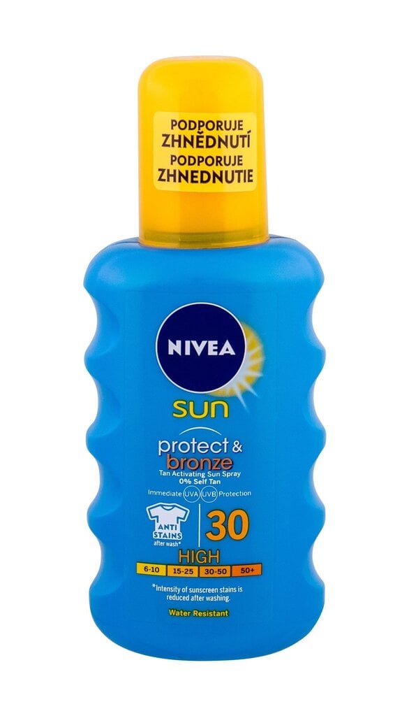 Nivea Intense Spray SPF 30 Sun (Protect & Bronze Sun Spray) 200 ml 200ml цена и информация | Päikesekaitse ja päevitusjärgsed kreemid | hansapost.ee