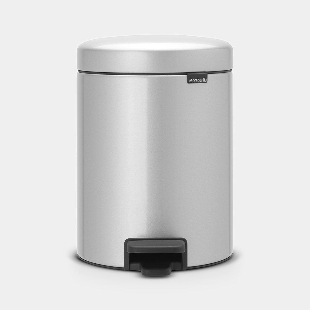 Pedaaliga prügikast 5l, NewIcon, Metallic grey, Brabantia цена и информация | Prügikastid | hansapost.ee