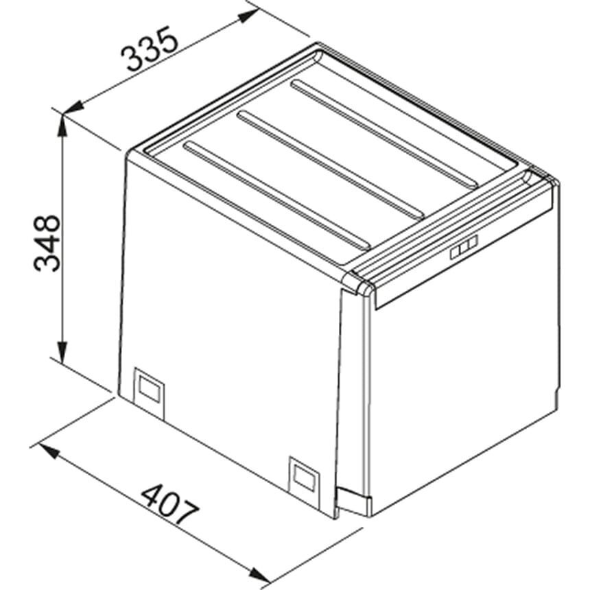 Prügikast Franke, Cube 40 (2 x 14l) hind ja info | Prügikastid | hansapost.ee