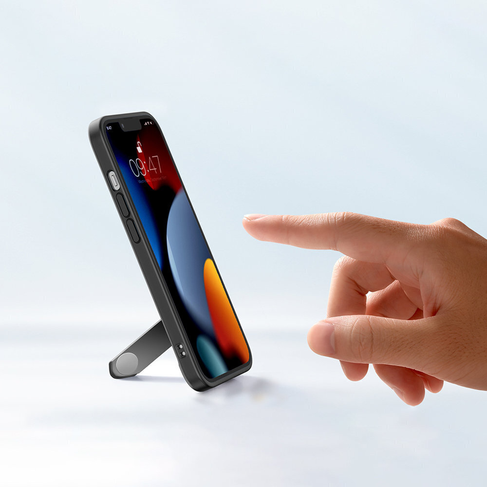 Ugreen Fusion Kickstand ümbris iPhone 13 Pro kõva kate geelraami ja musta alusega (90153) (iPhone 13 Pro) цена и информация | Telefonide kaitsekaaned ja -ümbrised | hansapost.ee