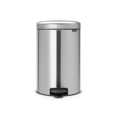 Prügikast, NewIcon 20L Matt Steel price and information | Trash cans | hansapost.ee