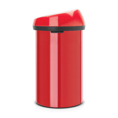 Мусорный бак Brabantia Touch Bin, 60 л, цвет Passion Red цена и информация | Мусорные баки | hansapost.ee