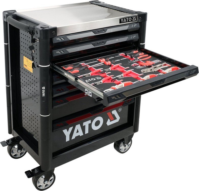 Kapp koos tööriistadega 157 tk. 7 sahtlit Yato (YT-55308) цена и информация | Käsitööriistad | hansapost.ee