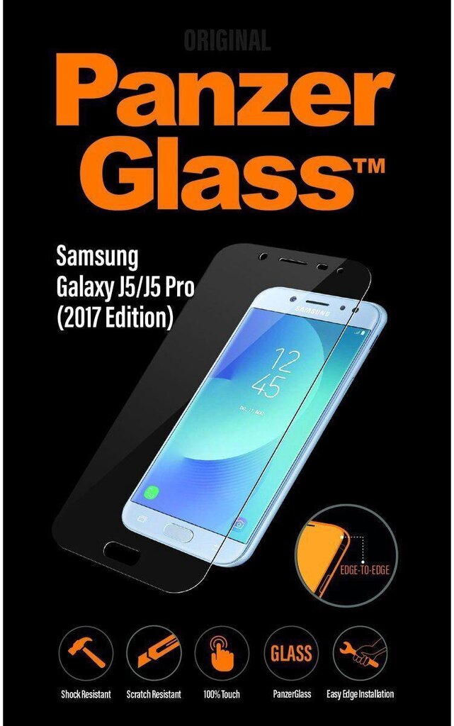 Kaitseklaas PanzerGlass 7120, sobib Samsung Galaxy J5 2017 цена и информация | Ekraani kaitseklaasid ja kaitsekiled | hansapost.ee