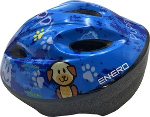 Регулируемый детский велосипедный шлем Enero Puppy, размер S, синий цвет цена и информация | Шлемы | hansapost.ee