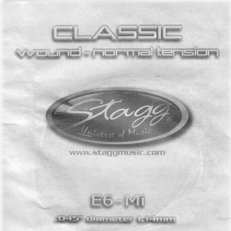 Styga klassikalise kitarri keel Stagg CLN-E6W .045 цена и информация | Muusikainstrumentide tarvikud | hansapost.ee