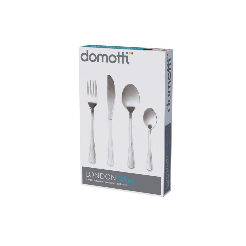 Söögiriistade komplekt Domotti London, 24-osaline цена и информация | Söögiriistad ja komplektid | hansapost.ee