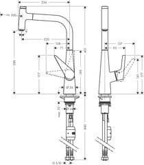 Смеситель для мойки Hansgrohe Talis Select 300 Chromas 72821000 цена и информация | Смесители | hansapost.ee