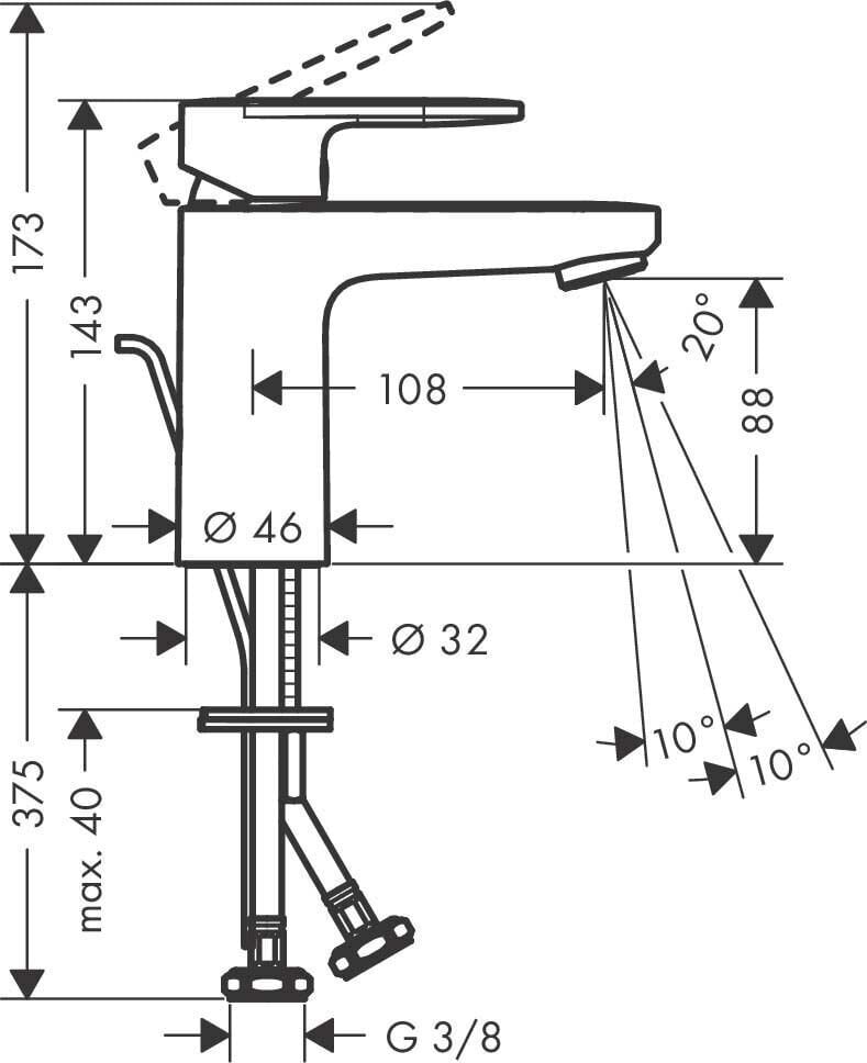 Hansgrohe Vernis Blend 100 CoolStart, 71585670, must matt цена и информация | Vannitoa segistid | hansapost.ee