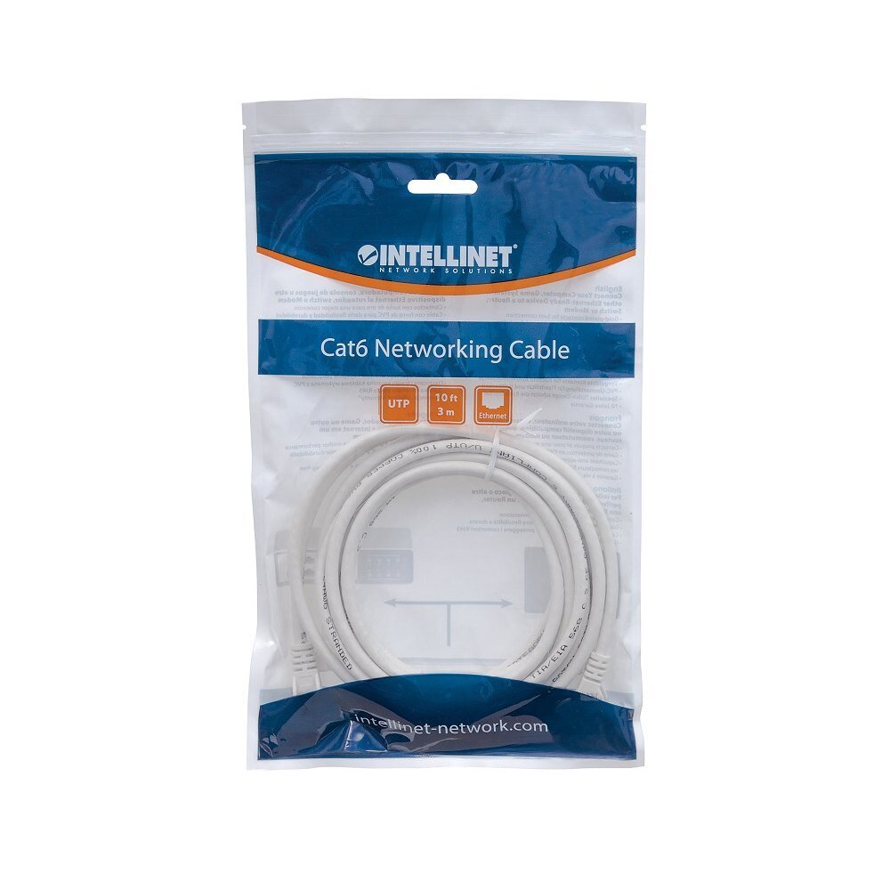 Võrgukaabel Intellinet Patch Cord Cat6 UTP, 2 m, valge цена и информация | Juhtmed ja kaablid | hansapost.ee