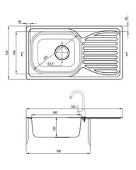 Köögivalamu Deante Doppio koos segistiga ZENA0113, Satin price and information | Kitchen sinks | hansapost.ee