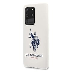 Чехол US Polo USHCS69SLHRWH для Samsung Galaxy S20 Ultra G988, белый цена и информация | Чехлы для телефонов | hansapost.ee