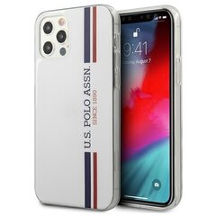 US Polo USHCP12MPCUSSWH iPhone 12/12 Pro 6.1 " valge Tricolor Collection hind ja info | Telefonide kaitsekaaned ja -ümbrised | hansapost.ee