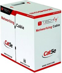 Сетевой кабель Techly, витая пара Cat 5e UTP, коробка 305 м, серый, 100% медь цена и информация | Кабели и провода | hansapost.ee