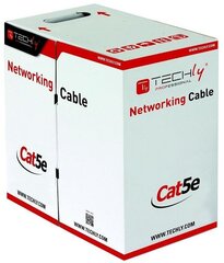 Кабель Techly, витая пара, коробка Cat5e UTP 305m, серый, 100% медь цена и информация | Кабели и провода | hansapost.ee