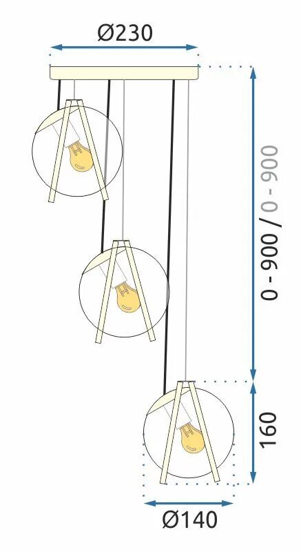 Rippvalgusti Kalinda 3, Gold/White цена и информация | Rippvalgustid | hansapost.ee