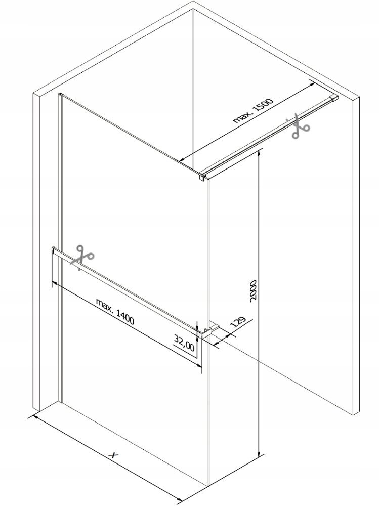 Walk-in dušisein Mexen Kioto+ riiul, roosa kuld/must raam, 70,80,90,100,110,120,130,140x200 cm. цена и информация | Dušiseinad ja dušiuksed | hansapost.ee