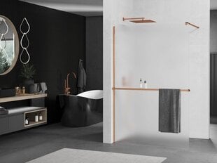 Walk-in dušo sienelė Mexen Kioto+ su lentynėle, Rose Gold/matinis stiklas, 70 x 200 cm цена и информация | Душевые двери и стены | hansapost.ee