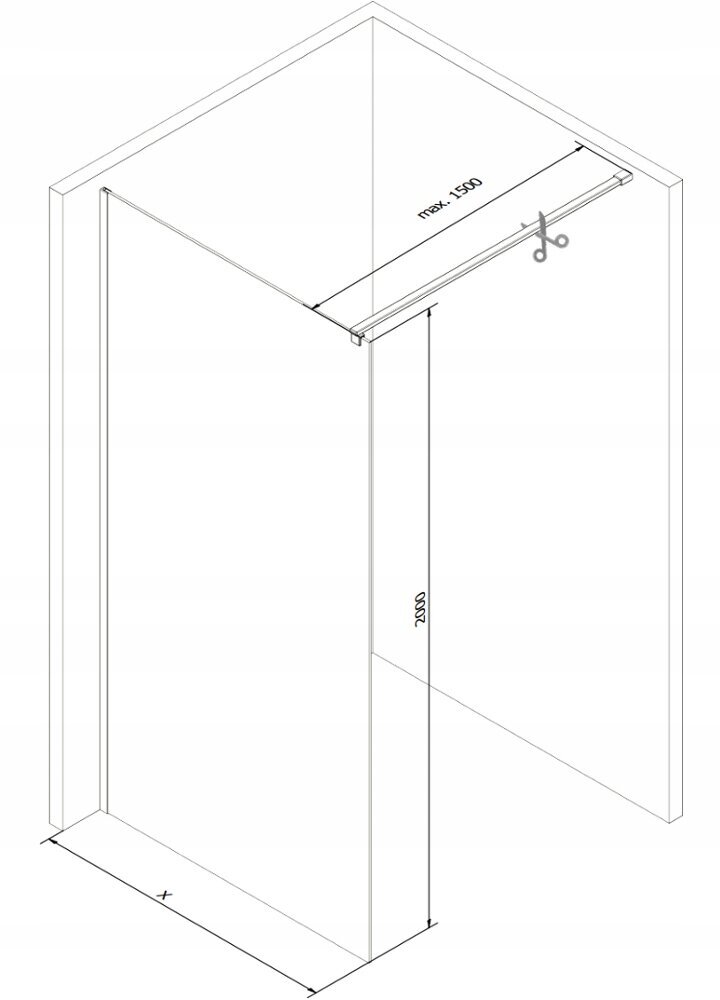 Walk-in dušisein Mexen Kioto, rose gold/matt klaas 70,80,90,100,110,120x200 cm hind ja info | Dušiseinad ja dušiuksed | hansapost.ee