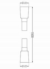 Mexen dušivoolik 150 cm, PVC, valge цена и информация | Аксессуары для душа, смесителей | hansapost.ee