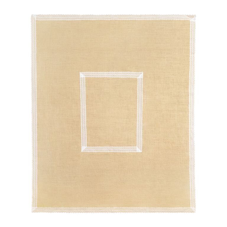 Dekoratiivne laudlina My Home Jute Frame, valge - pruun, 130 x 160 cm hind ja info | Lauakatted, laudlinad ja servjetid | hansapost.ee