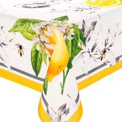 Декоративная скатерть Ambition Lemon, белый - серый - зеленый - желтый,160 x 280 см цена и информация | Скатерти, салфетки | hansapost.ee