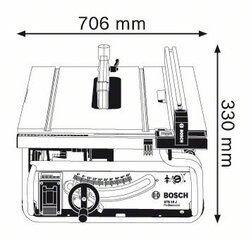 Saepink Bosch GTS 10 J hind ja info | Elektrilised saed, ketassaed ja tarvikud | hansapost.ee