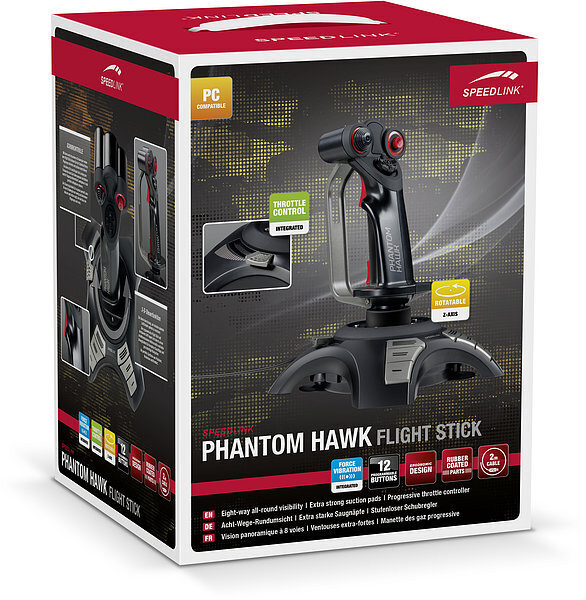 Lennukijuhid Speedlink Phantom Hawk Flightstick цена и информация | Mänguroolid | hansapost.ee