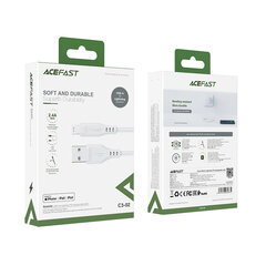 Telefonikaabel Acefast MFI USB cable - Lightning, 1.2 m, 2.4A, valge hind ja info | Mobiiltelefonide kaablid | hansapost.ee