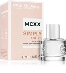 Naiste tualettvesi Mexx Simply EDT, 40 ml hind ja info | Parfüümid naistele | hansapost.ee