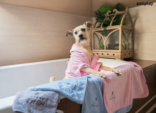 Amiplay полотенце с карманом SPA Pink, L цена и информация | Средства по уходу за животными | hansapost.ee