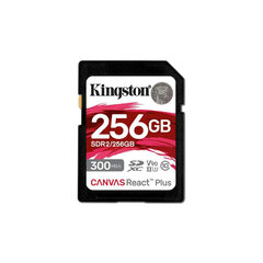 Mälukaart Kingston Canvas React Plus SD 256GB hind ja info | Kingston Mobiiltelefonid, fotokaamerad, nutiseadmed | hansapost.ee