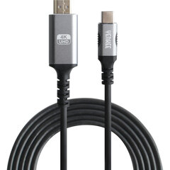 YENKEE, 3.1 (Gen 2) USB A - HDMI 4K/60Гц, 1,5 м, алюминиевый корпус, серый/черный цена и информация | Кабели для телефонов | hansapost.ee