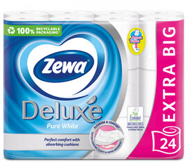 Tualettpaber ZEWA Deluxe Pure White, 3 kihti, 24 rulli hind ja info | WC-paber ja majapidamispaber | hansapost.ee