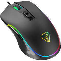 Мышь для игр YENKEE SHADOW RGB, 4800DPI, 9 программируемых кнопок, RGB подсветка, 1.8м цена и информация | Мыши | hansapost.ee