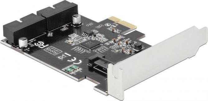 DELOCK CARD PCI-E X1->2X USB 3.0 PINHEADER BRACKET hind ja info | Regulaatorid | hansapost.ee