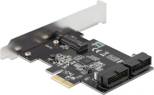 Контроллер DELOCK CARD PCI-E X1->2X USB 3.0 КРОНШТЕЙН ШТИФТА цена и информация | Регуляторы | hansapost.ee