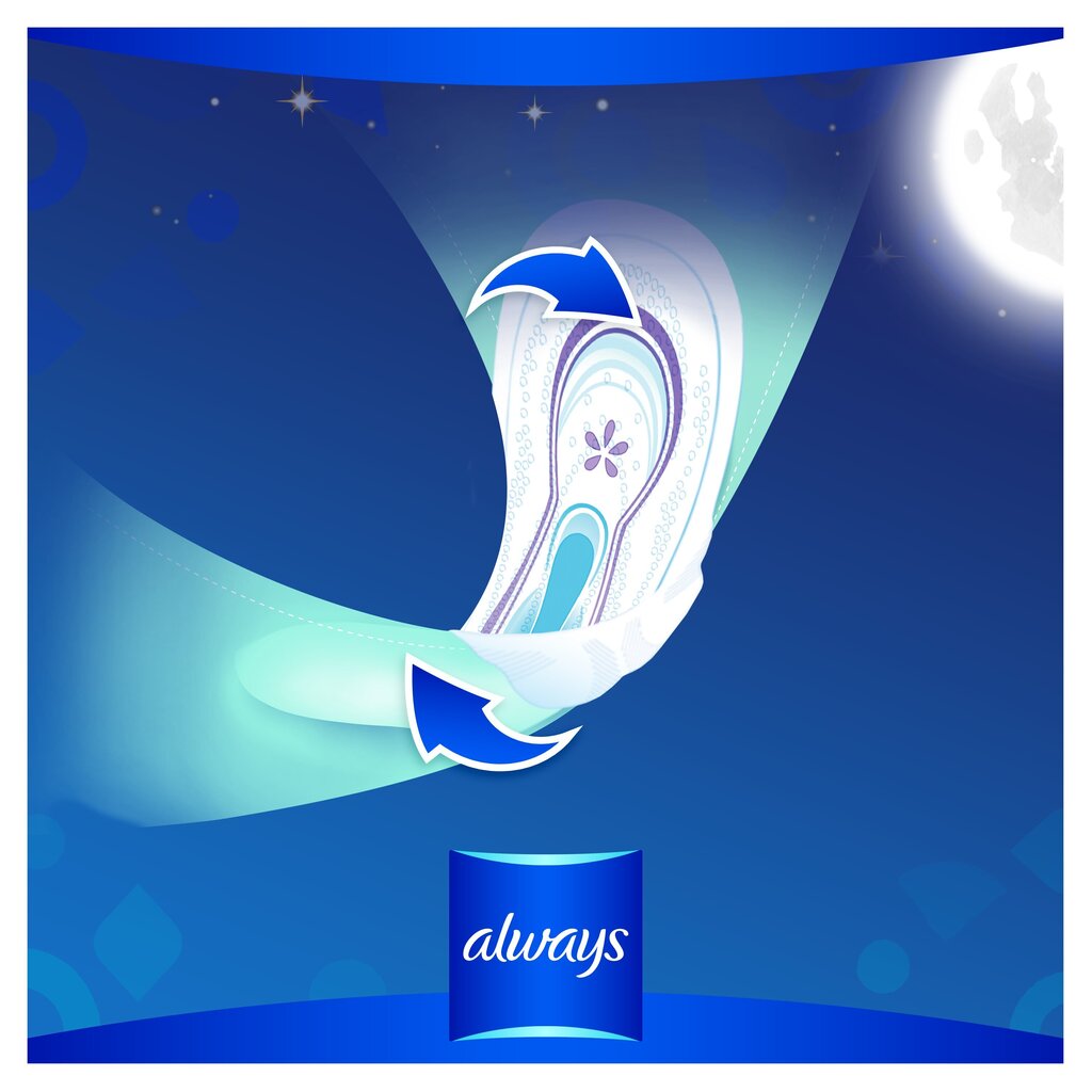 Hügieenisidemed, Always Ultra Night 28 tk hind ja info | Tampoonid, hügieenisidemed ja menstruaalanumad | hansapost.ee