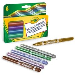 Crayola komplekt metallik markerid 6 tk hind ja info | Crayola Lastekaubad ja beebikaubad | hansapost.ee