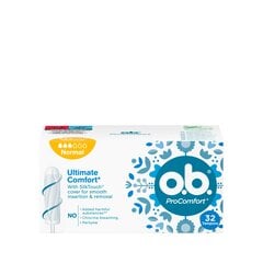 Tampoonid O.B. Pro Comfort Normal 32 tk. hind ja info | Tampoonid, hügieenisidemed ja menstruaalanumad | hansapost.ee