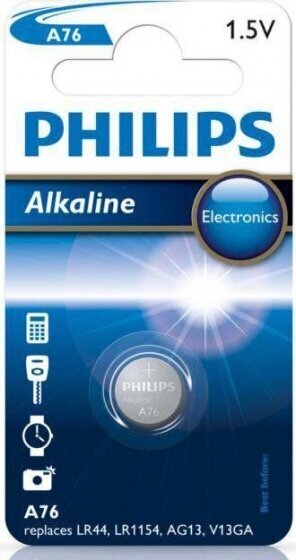 Patarei Alkaline Philips A76 цена и информация | Patareid | hansapost.ee