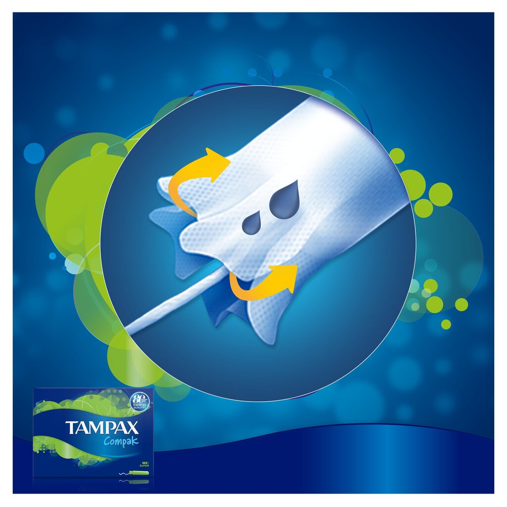 Tampoonid TAMPAX Compak Super, 16 tk. hind ja info | Tampoonid, hügieenisidemed ja menstruaalanumad | hansapost.ee