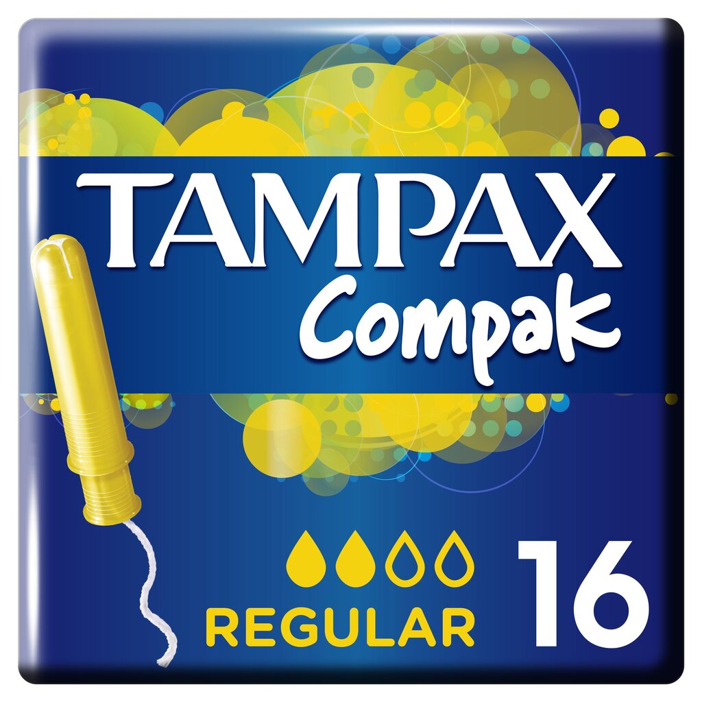 Tampoonid TAMPAX Compak Regular, 16 tk. hind ja info | Tampoonid, hügieenisidemed ja menstruaalanumad | hansapost.ee