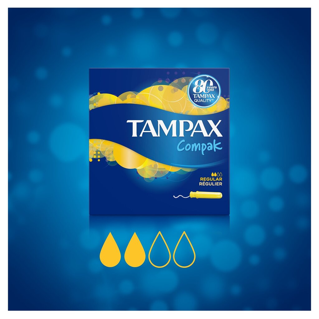 Tampoonid TAMPAX Compak Regular, 16 tk. цена и информация | Tampoonid, hügieenisidemed ja menstruaalanumad | hansapost.ee