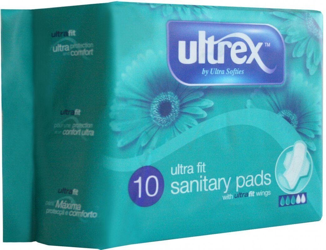 Hügieenisidemed Ultrex Ultra Fit, 10 tk hind ja info | Tampoonid, hügieenisidemed ja menstruaalanumad | hansapost.ee