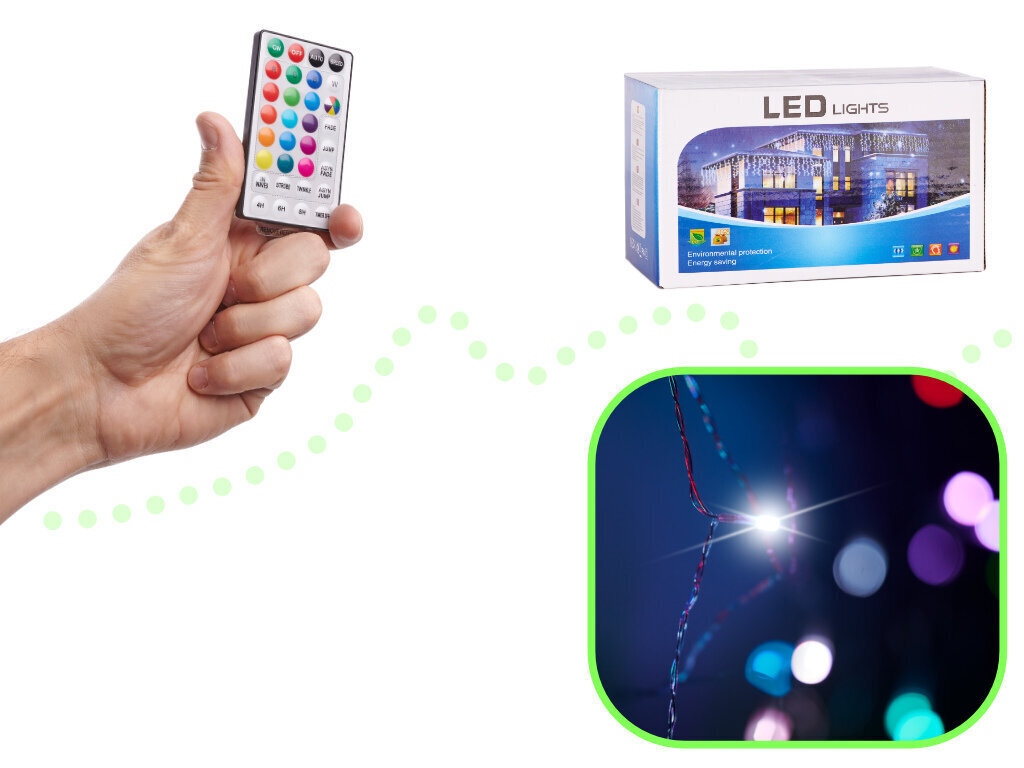 Led valguskardinad, 3 x 3m 200 LED USB + mäluga pult hind ja info | Jõulutuled | hansapost.ee