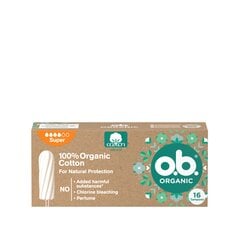 Tampoonid O.B. Organic Super 16 tk. hind ja info | Tampoonid, hügieenisidemed ja menstruaalanumad | hansapost.ee