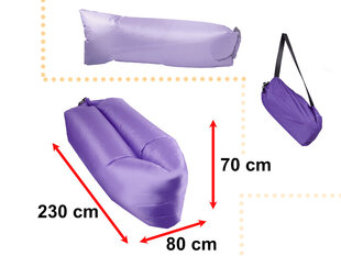 Лежак Lazy BAG SOFA, фиолетовый, 230x70 см цена и информация | Надувные матрасы и мебель | hansapost.ee